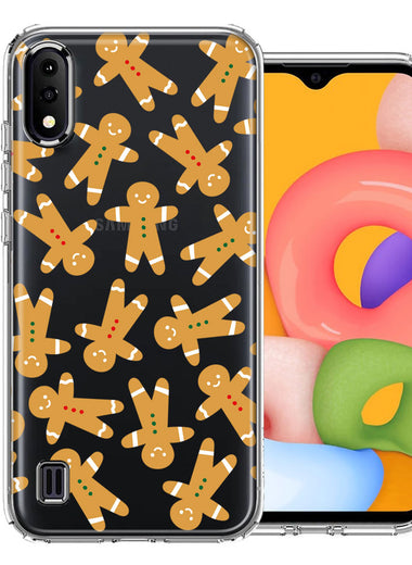 Samsung Galaxy A01 Christmas Gingerbread Traditional Holiday Cookies By BillyElleCo Double Layer Phone Case Cover