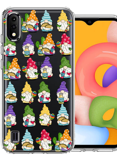 Samsung Galaxy A01 Cinco De Mayo Party Cute Gnomes Mexico Tacos Fiesta Double Layer Phone Case Cover