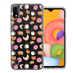 Samsung Galaxy A01 Mexican Pan Dulce Cafecito Coffee Concha Polka Dots Double Layer Phone Case Cover