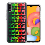 Samsung Galaxy A01 Deck The Halls Christmas Carol Falala Festive Lyric Vintage 70s Letters Double Layer Phone Case Cover