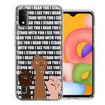 Samsung Galaxy A01 BLM Equality Stand With You Double Layer Phone Case Cover