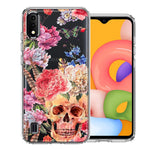 For Samsung Galaxy A01 Indie Spring Peace Skull Feathers Floral Butterfly Flowers Phone Case Cover