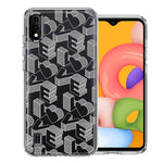 Samsung Galaxy A01 3D Love Letters Hearts Valentine's Day Double Layer Phone Case Cover