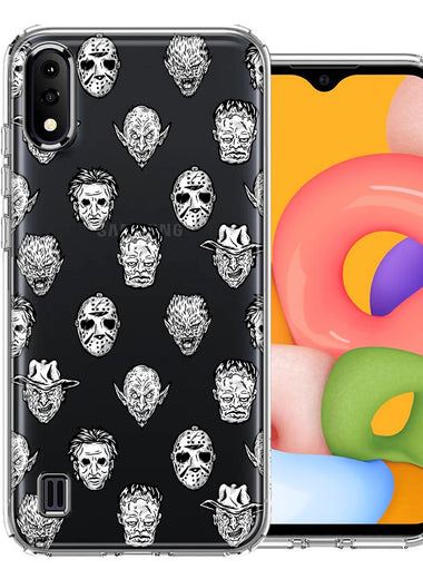 Samsung Galaxy A01 Halloween Horror Villans Design Double Layer Phone Case Cover