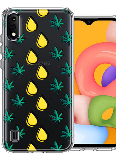 Samsung Galaxy A01 Medicinal Drip Design Double Layer Phone Case Cover