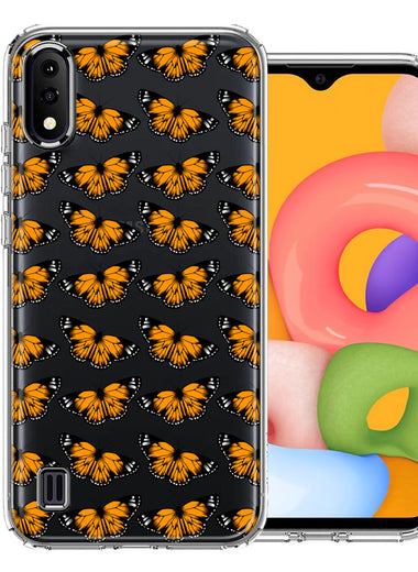 Samsung Galaxy A01 Monarch Butterflies Design Double Layer Phone Case Cover