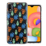 Samsung Galaxy A01 Snakes Skulls Roses Design Double Layer Phone Case Cover