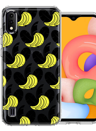 Samsung Galaxy A01 Tropical Bananas Design Double Layer Phone Case Cover