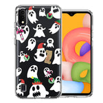 Samsung Galaxy A01 Halloween Christmas Ghost Design Double Layer Phone Case Cover