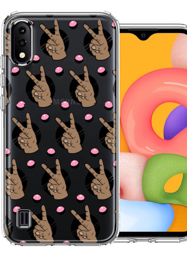 Samsung Galaxy A01 Peace for All Design Double Layer Phone Case Cover