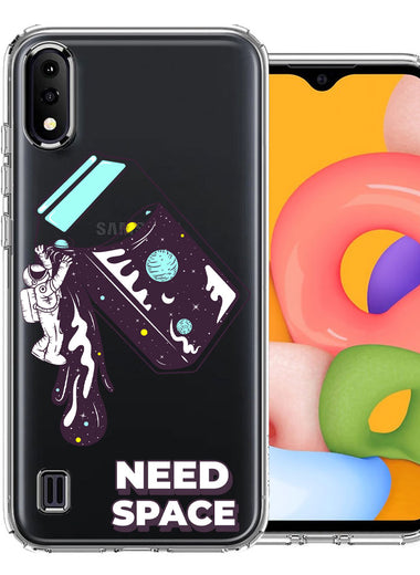 Samsung Galaxy A01 Need Space Astronaut Stars Design Double Layer Phone Case Cover