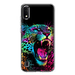 Samsung Galaxy A01 Neon Rainbow Glow Colorful Leopard Hybrid Protective Phone Case Cover