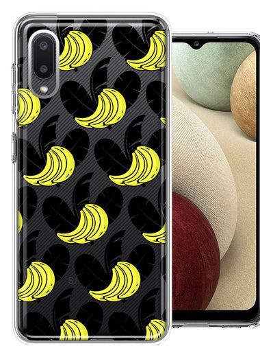 Samsung Galaxy A02 Tropical Bananas Design Double Layer Phone Case Cover