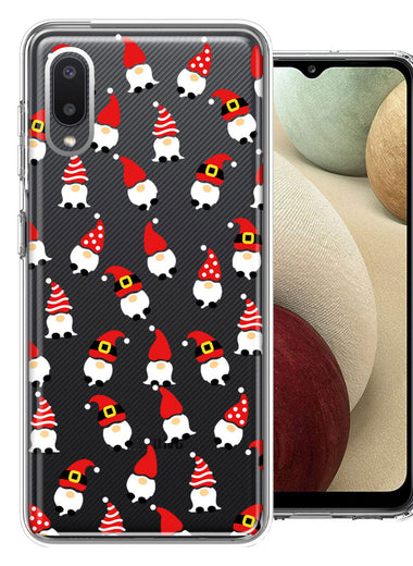 Samsung Galaxy A02 Cute Red Christmas Holiday Santa Gnomes Design Double Layer Phone Case Cover