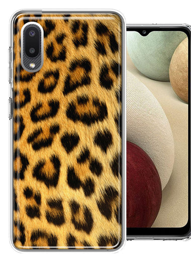 Samsung Galaxy A02 Classic Leopard Double Layer Phone Case Cover