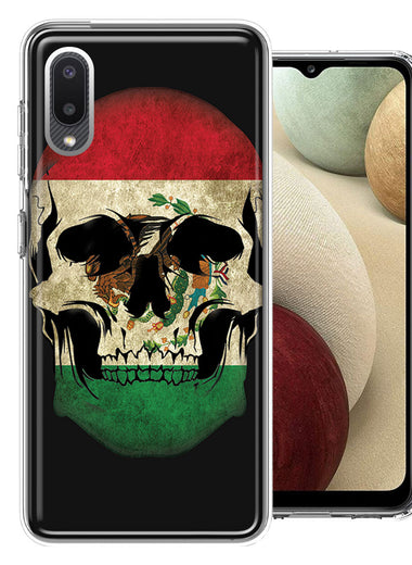 Samsung Galaxy A02 Mexico Flag Skull Double Layer Phone Case Cover