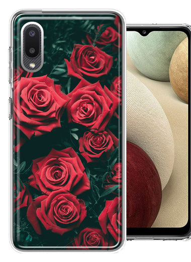 Samsung Galaxy A02 Red Roses Double Layer Phone Case Cover