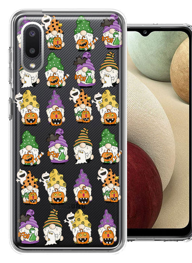 Samsung Galaxy A02 Spooky Halloween Gnomes Cute Characters Holiday Seasonal Pumpkins Candy Ghosts Double Layer Phone Case Cover