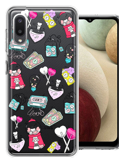Samsung Galaxy A02 Valentine's Day Candy Feels like Love Hearts Double Layer Phone Case Cover