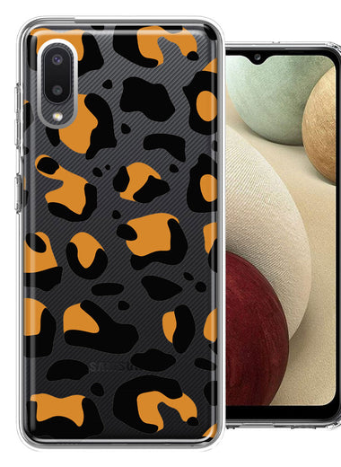 Samsung Galaxy A02 Classic Animal Wild Leopard Jaguar Print Double Layer Phone Case Cover