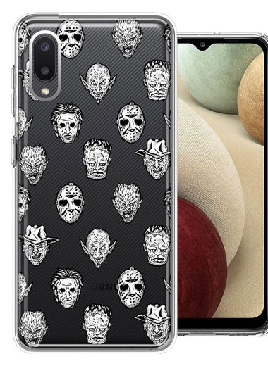 Samsung Galaxy A02 Halloween Horror Villans Design Double Layer Phone Case Cover