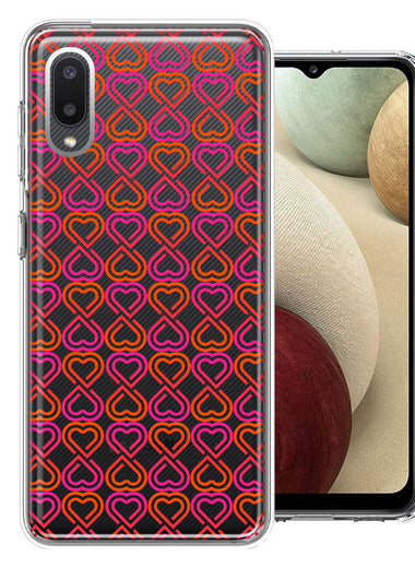 Samsung Galaxy A02 Infinity Hearts Design Double Layer Phone Case Cover