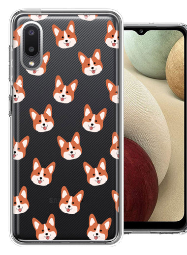 Samsung Galaxy A02 Shiba Inu Polkadots Design Double Layer Phone Case Cover