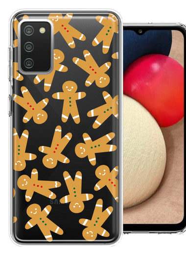 Samsung Galaxy A02S Christmas Gingerbread Traditional Holiday Cookies By BillyElleCo Double Layer Phone Case Cover