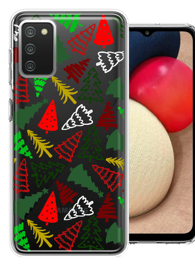 Samsung Galaxy A03S Christmas Trees Holiday Festive Winter By BillyElleCo Double Layer Phone Case Cover