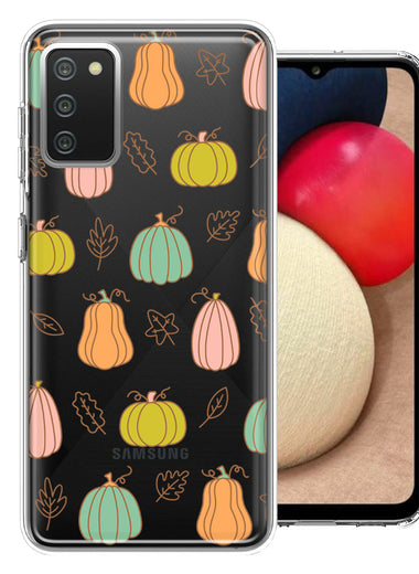 Samsung Galaxy A02S Fall Autumn Fairy Pumpkins Thanksgiving Spooky Season Double Layer Phone Case Cover
