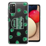 Samsung Galaxy A02S Plant Mama Houseplant Lover Monstera Tropical Leaf Green Design Double Layer Phone Case Cover