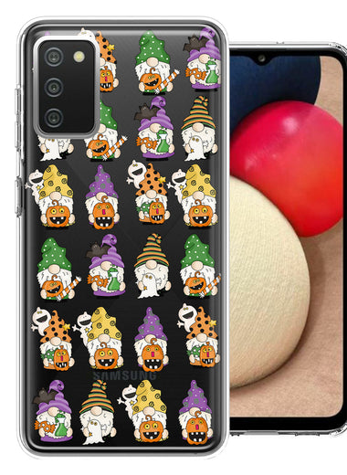 Samsung Galaxy A03S Spooky Halloween Gnomes Cute Characters Holiday Seasonal Pumpkins Candy Ghosts Double Layer Phone Case Cover