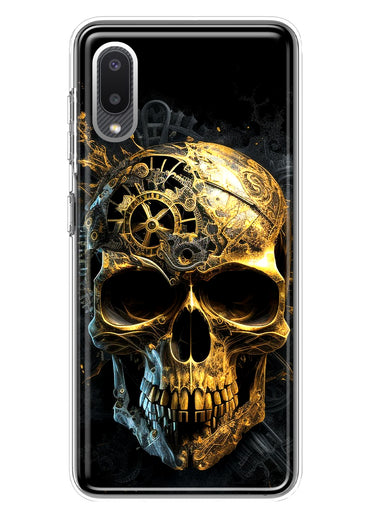 Samsung Galaxy A02 Steampunk Skull Science Fiction Machinery Double Layer Phone Case Cover