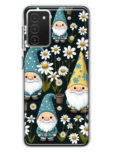 Samsung Galaxy A03S Cute White Daisies Gnomes Flowers Floral Double Layer Phone Case Cover