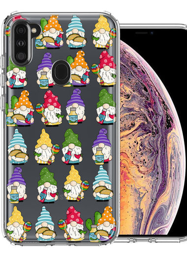 Samsung Galaxy A11 Cinco De Mayo Party Cute Gnomes Mexico Tacos Fiesta Double Layer Phone Case Cover
