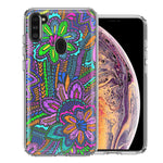 Samsung Galaxy A11 Colorful Summer Flowers Doodle Art Design Double Layer Phone Case Cover