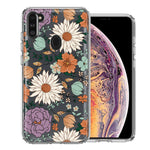 Samsung Galaxy A11 Feminine Classy Flowers Fall Toned Floral Wallpaper Style Double Layer Phone Case Cover