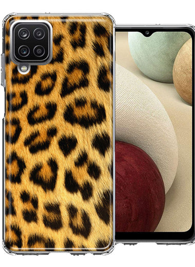 Samsung Galaxy A12 Classic Leopard Double Layer Phone Case Cover