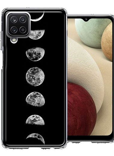 Samsung Galaxy A12 Moon Transitions Double Layer Phone Case Cover