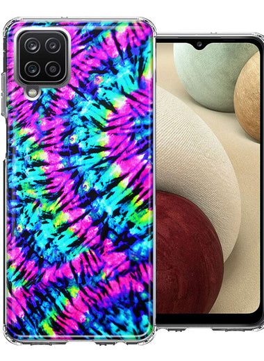 Samsung Galaxy A12 Hippie Tie Dye Double Layer Phone Case Cover