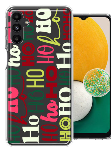 Samsung Galaxy A13 Christmas Santa Ho Ho Ho textagraphy Festive Holiday Double Layer Phone Case Cover