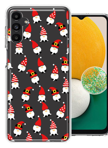 Samsung Galaxy A13 Cute Red Christmas Holiday Santa Gnomes Design Double Layer Phone Case Cover