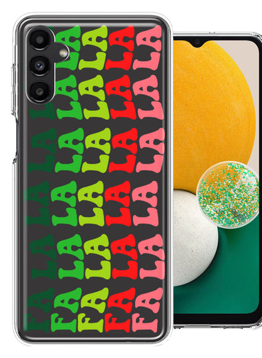 Samsung Galaxy A13 Deck The Halls Christmas Carol Falala Festive Lyric Vintage 70s Letters Double Layer Phone Case Cover