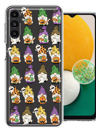 Samsung Galaxy A13 Spooky Halloween Gnomes Cute Characters Holiday Seasonal Pumpkins Candy Ghosts Double Layer Phone Case Cover