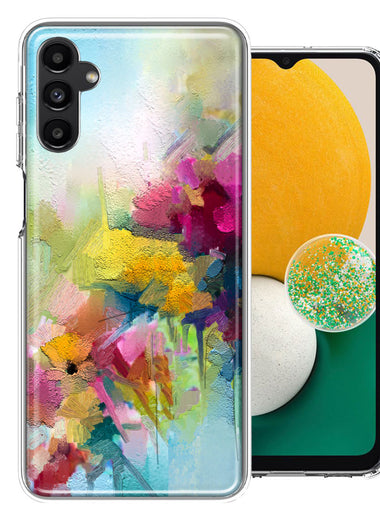 For Samsung Galaxy A13 Watercolor Flowers Abstract Spring Colorful Floral Painting Phone Case Cover