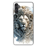 Samsung Galaxy A54 5G Abstract Lion Sculpture Hybrid Protective Phone Case Cover