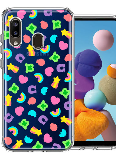 Samsung Galaxy A20 Cute Lucky Marshmallow Cereal Nostalgic Double Layer Phone Case Cover