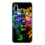Samsung Galaxy A20 Neon Rainbow Swag Tiger Hybrid Protective Phone Case Cover