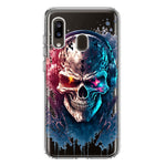 Samsung Galaxy A20 Cyberpunk Machine Headphones Skull Double Layer Phone Case Cover