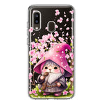 Samsung Galaxy A20 Cute Pink Cherry Blossom Gnome Spring Floral Flowers Double Layer Phone Case Cover
